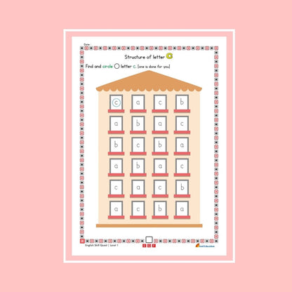 30-Day English Skill Quest Activity Worksheet Set Level 1