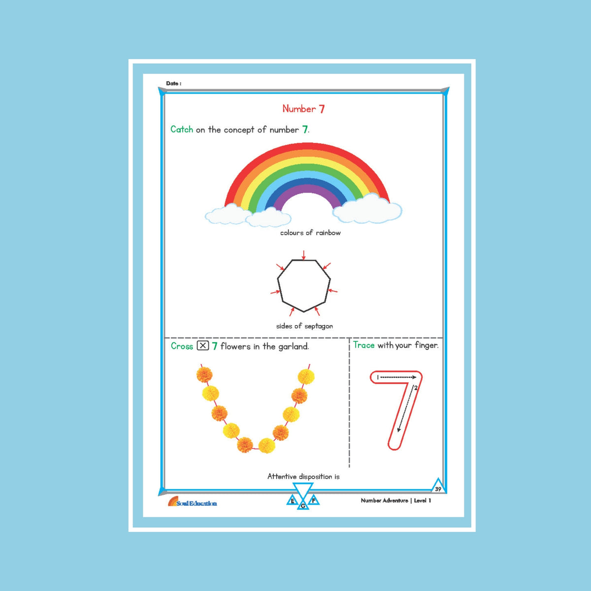 30-Day Maths Number Adventure Activity Worksheet Set Level 1
