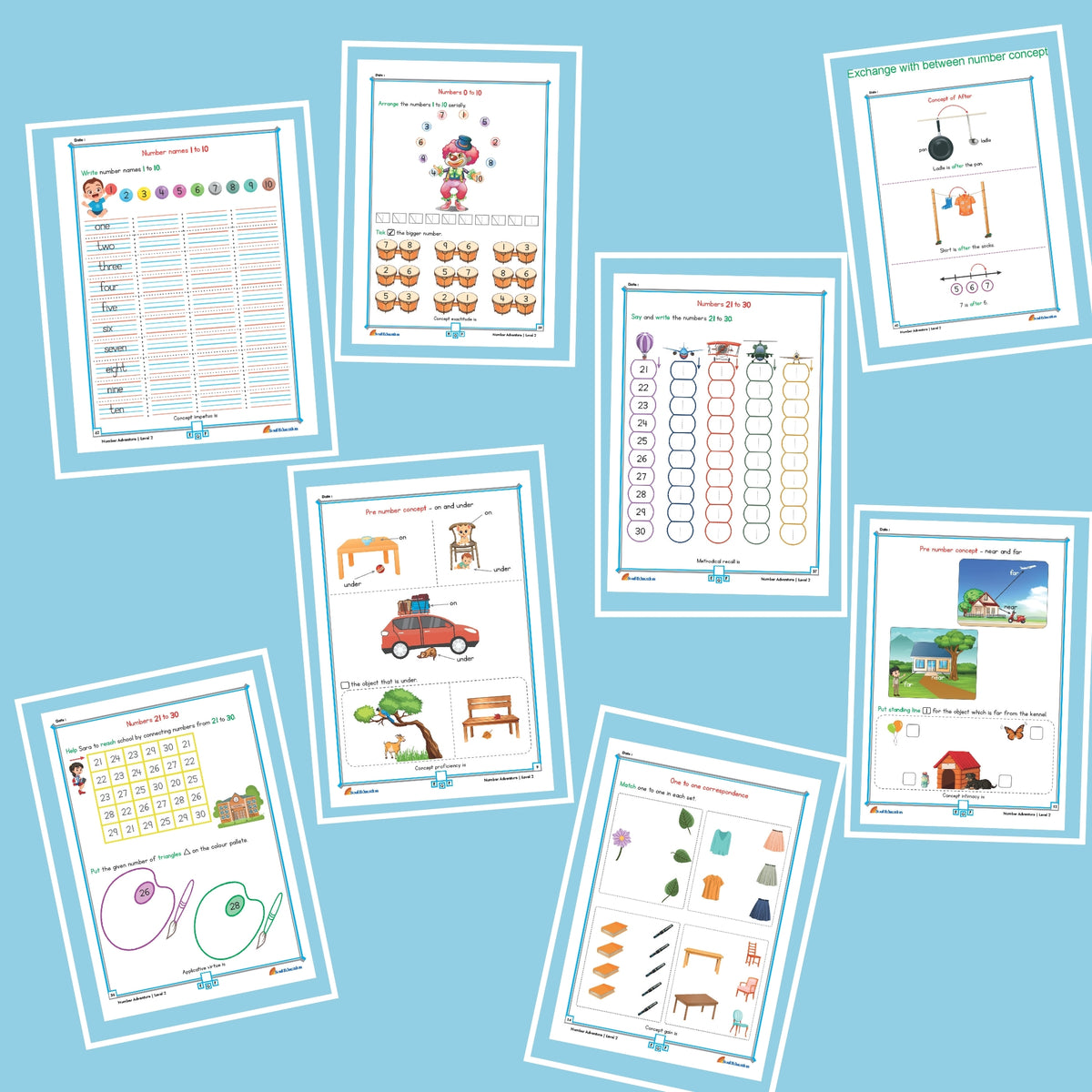 30-Day Maths Number Adventure Activity Worksheet Set Level 2