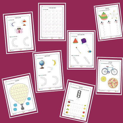 30-Day Strokes And Patterns Activity Worksheet Set Level 1