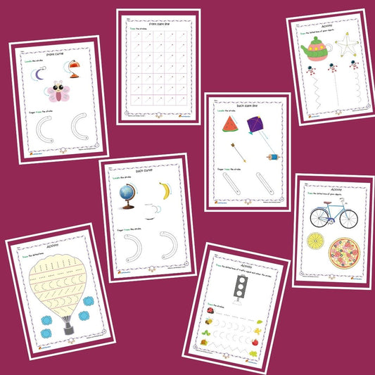 30-Day Strokes And Patterns Activity Worksheet Set Level 1
