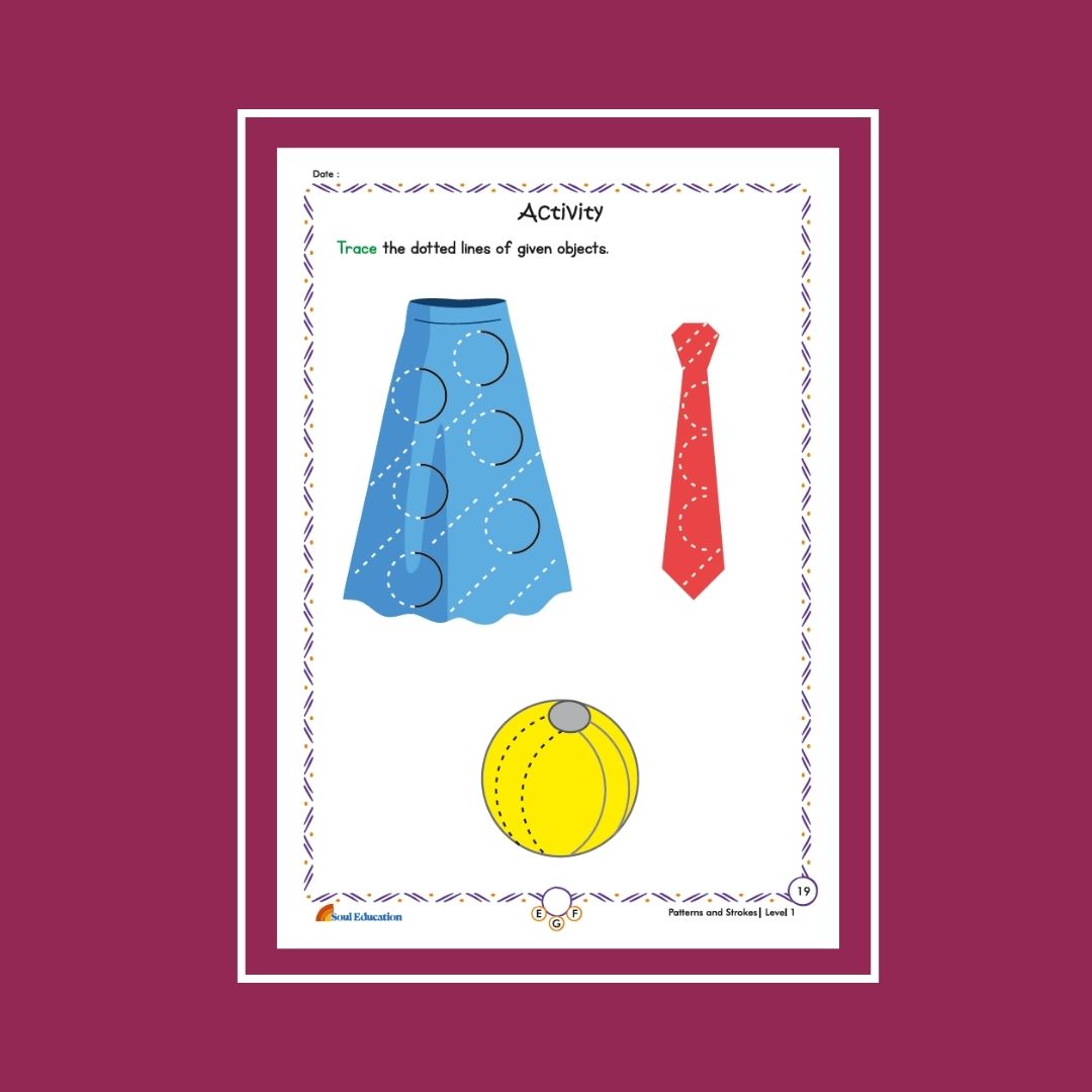 30-Day Strokes And Patterns Activity Worksheet Set Level 1
