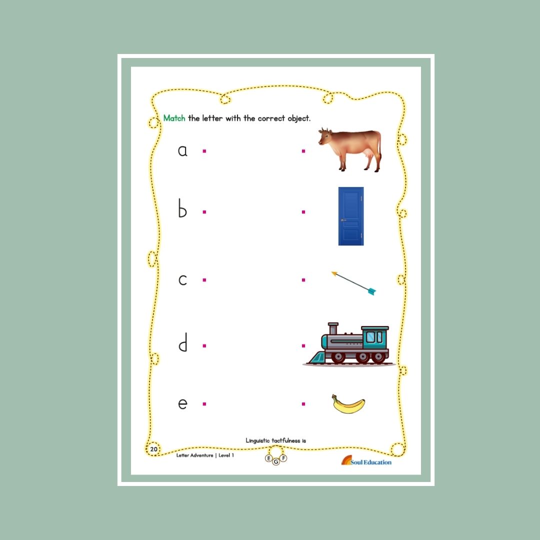 30-Day Letter Adventure  Activity Worksheet Set Level 1