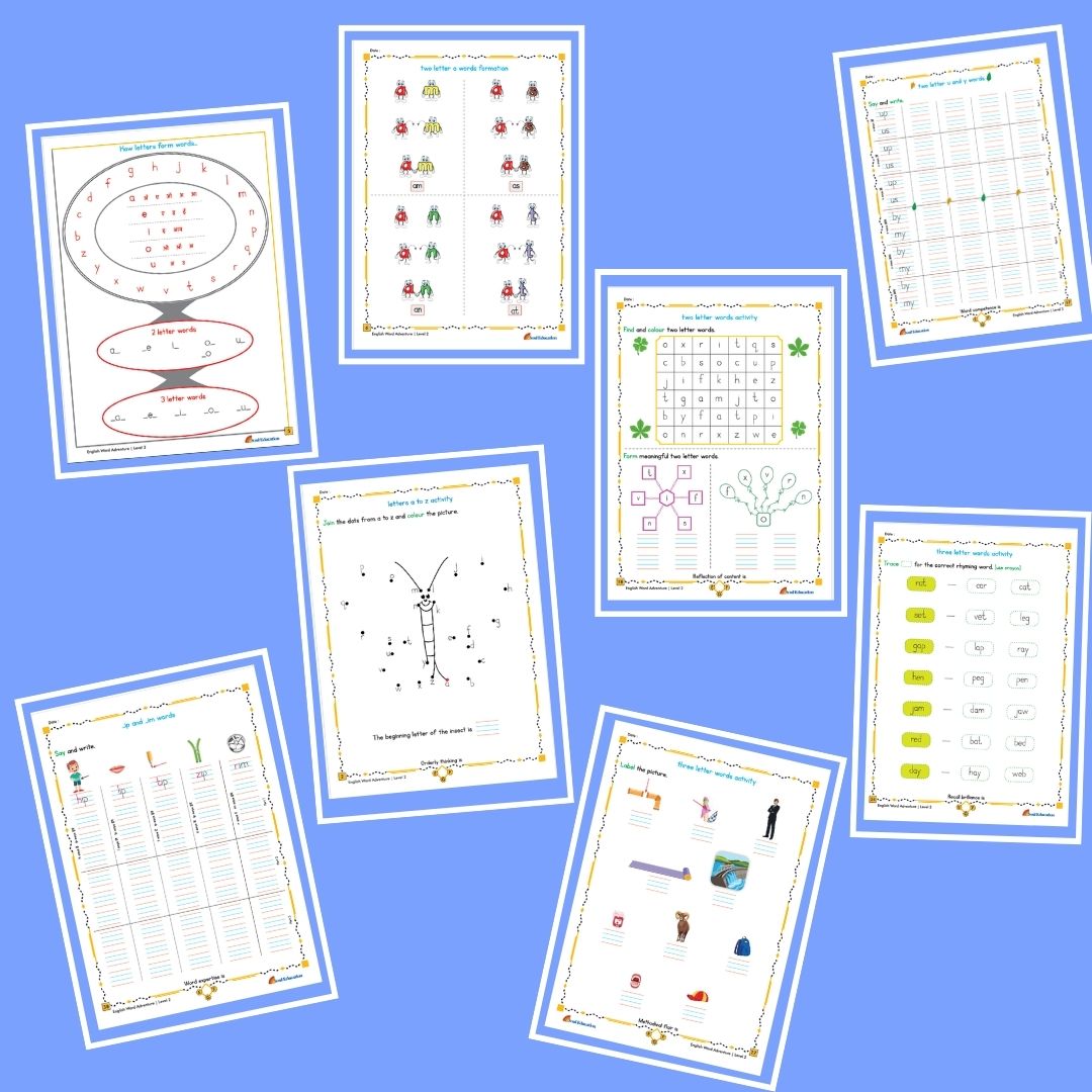 30-Day Word Adventure Activity Worksheet Set Level 2