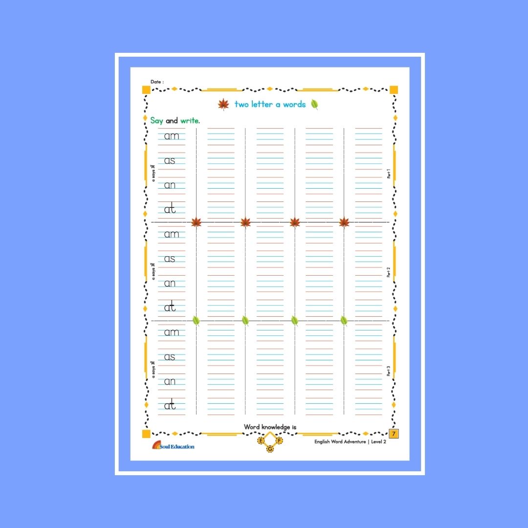 30-Day Word Adventure Activity Worksheet Set Level 2