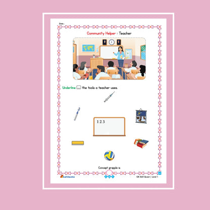 30-Day General Knowledge Activity Worksheet Set Level 1