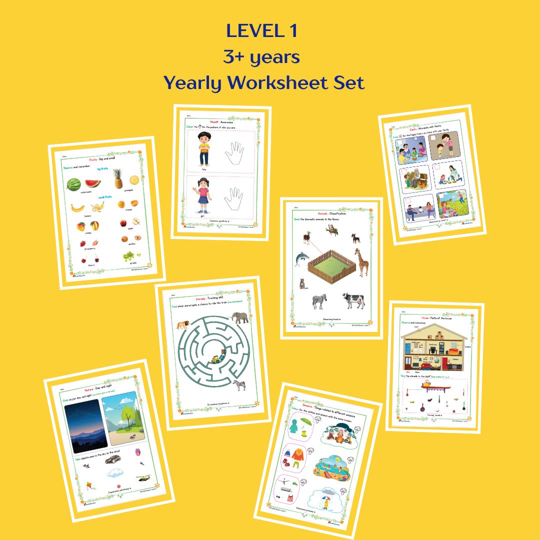 Level 1 Worksheet Yearly Set