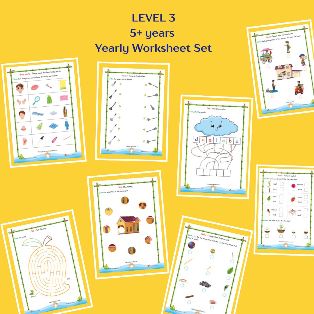 Level 3 Yearly Worksheet Set
